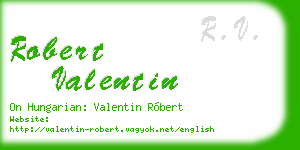 robert valentin business card