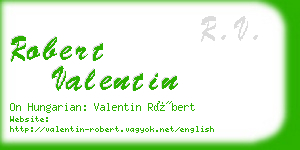 robert valentin business card